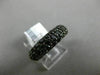 ESTATE 1.55CT BLACK DIAMOND 14KT WHITE GOLD 3 ROW SEMI ETERNITY ANNIVERSARY RING