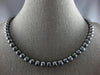 EXTRA LARGE & LONG 331.9CT BLACK DIAMOND 14KT WHITE GOLD ETERNITY LOVE NECKLACE
