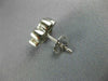ANTIQUE LARGE 1.14CT DIAMOND 14KT WHITE GOLD FLOWER CLUSTER BEZEL EARRINGS #1958