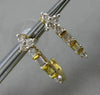 ESTATE .50CT BAGUETTE & ROUND DIAMOND 14KT YELLOW GOLD 3D STAR HANGING EARRINGS