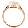 .50CT WHITE & PINK DIAMOND 18KT WHITE & ROSE GOLD PAVE PEAR SHAPE FILIGREE RING