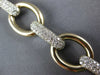 ESTATE 2.02CT DIAMOND 14KT 2 TONE GOLD 3D CLASSIC OVAL LINK LOVE TENNIS BRACELET