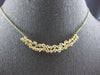 ESTATE LARGE 2.30CT DIAMOND 14KT YELLOW GOLD CLASSIC CLUSTER 2 ROW LOVE NECKLACE