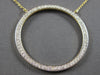 EXTRA LARGE 1.16CT DIAMOND 14KT YELLOW GOLD CIRCLE OF LIFE CLASSIC LOVE NECKLACE