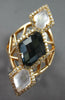 8.16CT DIAMOND & AAA BLUE TOPAZ & WHITE QUARTZ 14KT ROSE GOLD MULTI SHAPE RING