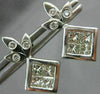 ANTIQUE .50CT DIAMOND 14K WHITE GOLD STAR CLUSTER FRIENDSHIP STUD EARRINGS #5272