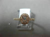 ESTATE .31CT DIAMOND 14K ROSE GOLD CLUSTER OVAL HALO SEMI ETERNITY PROMISE RING