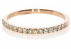 ESTATE .19CT DIAMOND 18KT ROSE GOLD 3D SEMI ETERNITY WEDDING ANNIVERSARY RING