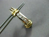 ESTATE .65CT DIAMOND PRINCESS 14K W &Y GOLD UMBRELLA HANGING EARRINGS 22mm #6165