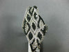 ESTATE EXTRA LARGE 3.52CT WHITE & BLACK DIAMOND 14KT WHITE GOLD 3D COCKTAIL RING
