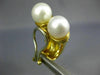 ESTATE LARGE 1.6CT DIAMOND & MULTI GEM PEARL 18KT YELLOW GOLD CLIP ON EARRINGS