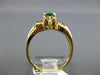 .68CT DIAMOND & AAA EMERALD 14KT YELLOW GOLD OVAL & ROUND FLOWER SWIRL FUN RING