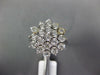 LARGE .48CT DIAMOND 14K WHITE GOLD 3D CLUSTER FLOWER STAR FILIGREE MILGRAIN RING