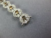 5.05CT WHITE & MOCHA DIAMOND 18K WHITE GOLD 3D MULTI FLOWER LOVE TENNIS BRACELET