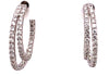 ESTATE .91CT DIAMOND 18K WHITE GOLD CLASSIC DOUBLE UMBRELLA FUN HANGING EARRINGS