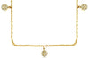 ESTATE .32CT DIAMOND 14KT YELLOW GOLD 3D CLUSTER FLOWER BY THE YARD NECKLACE