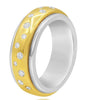 ESTATE .50CT DIAMOND 18KT 2 TONE GOLD 3D CLASSIC ETOILE WEDDING ANNIVERSARY RING