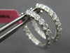 1.13CT DIAMOND 18K WHITE GOLD INSIDE OUT MULTI ROW ROUND HUGGIE HANGING EARRINGS