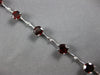 9.14CT DIAMOND & AAA GARNET 14KT WHITE GOLD 3D ROUND BY THE YARD TENNIS BRACELET