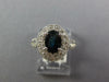 WIDE 1.86CT DIAMOND & AAA SAPPHIRE 14KT WHITE GOLD 3D OVAL HALO ENGAGEMENT RING