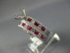 1.6CT DIAMOND & AAA RUBY 14KT WHITE GOLD 3D ROUND & PRINCESS ENGAGEMENT RING SET