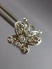 ESTATE .44CT DIAMOND 14KT WHITE GOLD 3D CLASSIC BUTTERFLY LOVE CLIP ON EARRINGS