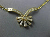 ESTATE 1.11CT DIAMOND 18KT YELLOW GOLD FIGARO FLOWER ITALIAN LINK NECKLACE #656