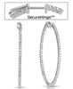 ESTATE LARGE 2.13CT DIAMOND 14KT WHITE GOLD 3D INSIDE OUT HOOP HANGING EARRINGS