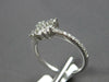 .56CT DIAMOND 18KT WHITE GOLD 3D ROUND & BAGUETTE CLUSTER SQUARE FRIENDSHIP RING