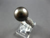 ESTATE .29CT DIAMOND & AAA TAHITIAN PEARL 14KT WHITE GOLD 3 ROW PAVE LOVE RING