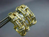 ESTATE WIDE .75CT DIAMOND 14KT 2 TONE GOLD 3D ROUND & PRINCESS CLIP ON EARRINGS