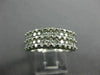 ESTATE WIDE 1CT DIAMOND 14KT WHITE GOLD MULTI ROW SEMI ETERNITY ANNIVERSARY RING