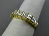 0.90CT ROUND BAGUETTE & PRINCESS DIAMOND 14K YELLOW GOLD ANNIVERSARY RING #1586