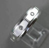 ESTATE WIDE 0.24CTW DIAMOND 14KT WHITE GOLD BRICK DESIGN ETOLIE MENS RING #17839