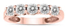 ESTATE 1.0CT DIAMOND 14K ROSE GOLD CLASSIC 5 STONE SHARED PRONG ANNIVERSARY RING