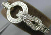 ESTATE WIDE 2.75CT ROUND DIAMOND 18K WHITE GOLD 3D TENNIS TOGLE BRACELET #21567