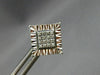 ESTATE .08CT DIAMOND 14KT WHITE GOLD 3D SQUARE CLUSTER FILIGREE STUD EARRINGS