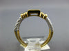 ESTATE .45CT AAA RUBY 18KT TWO TONE GOLD 3D PRINCESS INVISIBLE SQUARE ROPE RING