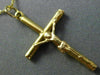 ESTATE ITALIAN 14KT YELLOW GOLD CLASSIC CROSS CRUCIFIX FLOATING PENDANT #25569