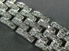 ESTATE WIDE 5.50CT DIAMOND 14KT WHITE GOLD 3D CLASSIC LINK TENNIS BRACELET #1483