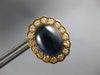 LARGE 20CT DIAMOND & AAA CABOCHON SAPPHIRE 18KT YELLOW GOLD 3D CLIP ON EARRINGS