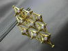 ESTATE EXTRA LARGE 2.08CT DIAMOND 18KT YELLOW GOLD 3D ETOILE CLIP ON EARRINGS