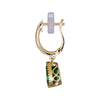 ESTATE 2.25CT DIAMOND & AAA EMERALD 18KT YELLOW GOLD PEAR SHAPE & ROUND EARRINGS