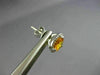 ESTATE 1.51CT DIAMOND & YELLOW SAPPHIRE 14KT WHITE GOLD ROUND HALO STUD EARRINGS