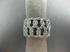 ESTATE LARGE 1.0CT DIAMOND 14K WHITE GOLD 3D INFINITY LOVE KNOT ANNIVERSARY RING