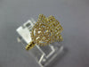 ESTATE .30CT DIAMOND 18KT YELLOW GOLD 3D CLASSIC HAMSA CHAMSA LUCKY RING
