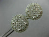 ESTATE LARGE 1.30CT DIAMOND 14KT WHITE GOLD 3D FILIGREE SCREW BACK STUD EARRINGS