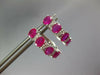 2.05CT DIAMOND & AAA RUBY 14KT WHITE GOLD OVAL & ROUND 4 STONE HANGING EARRINGS