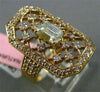 ESTATE LARGE 1.63CT FANCY YELLOW DIAMOND 18KT ROSE GOLD OCTOGAN ENGAGEMENT RING