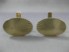 ESTATE EXTRA LARGE 14KT YELLOW GOLD OVAL SUNBURST CUFF LINKS #19858